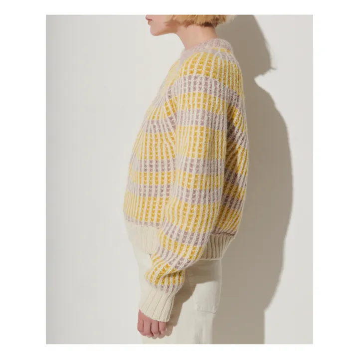 Pullover Kelsey Alpaka und Wolle | Gelb- Produktbild Nr. 2