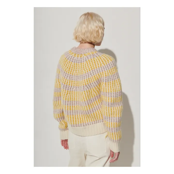 Pullover Kelsey Alpaka und Wolle | Gelb- Produktbild Nr. 3
