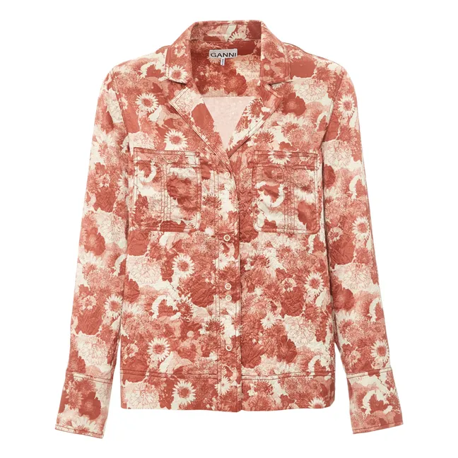 Chemise Froissée Satin | Terracotta