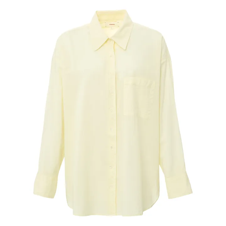 Sydney Cotton Poplin Shirt | Yellow- Product image n°0