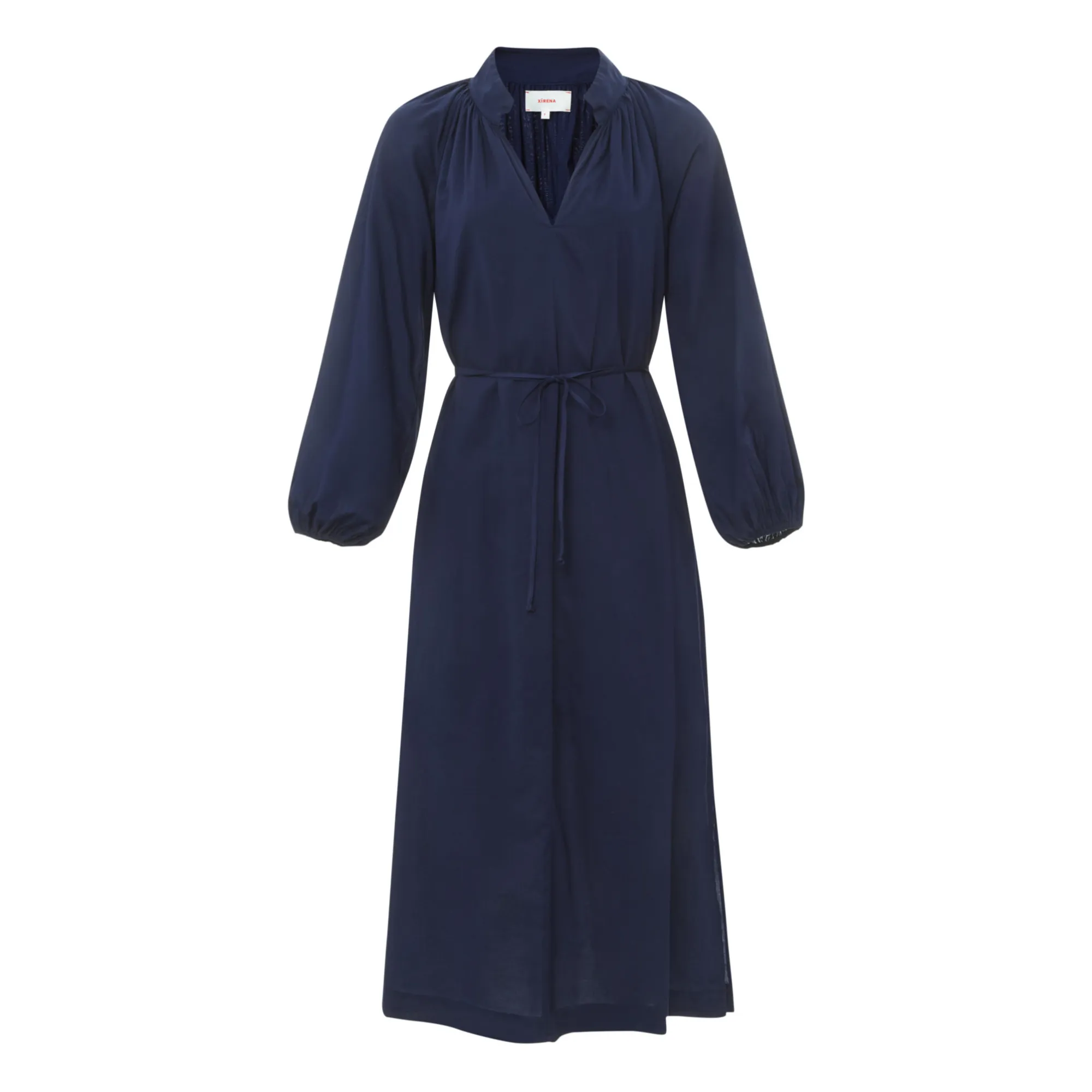 Xirena Navy Blue Arabella Cotton Poplin Dress