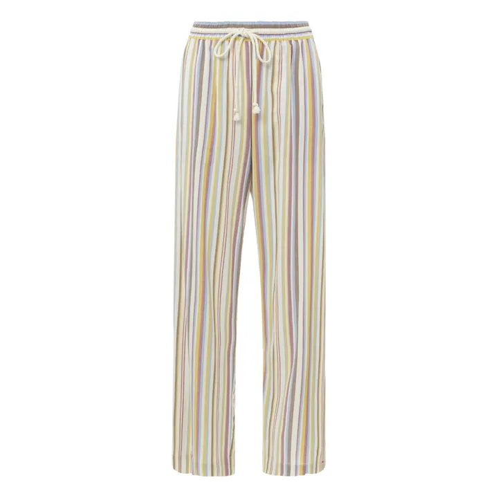 Pantalon Rayures Harper | Jaune pâle- Image produit n°0