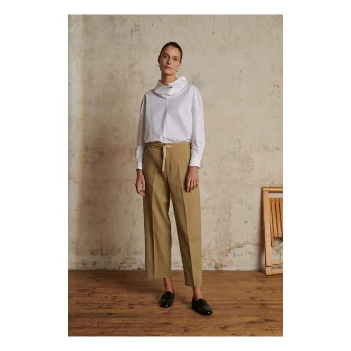 Pantaloni Sarajevo in cotone e lino | Beige- Immagine del prodotto n°1
