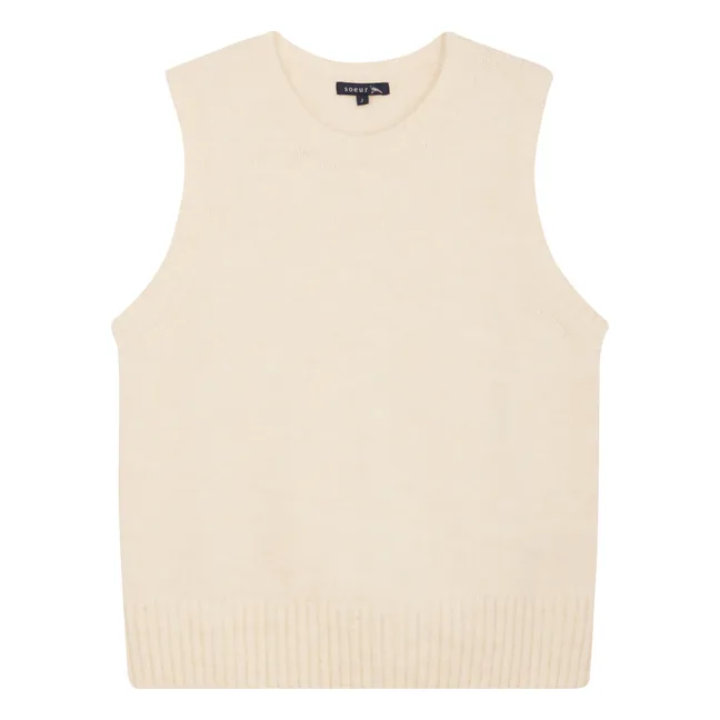 Pull Sans Manches Namaste | Ecru