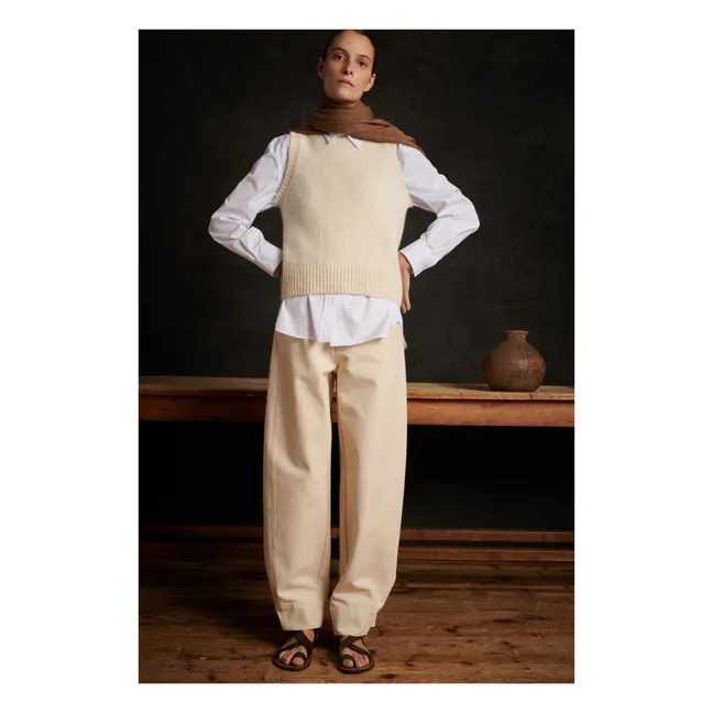 Pull Sans Manches Namaste | Ecru
