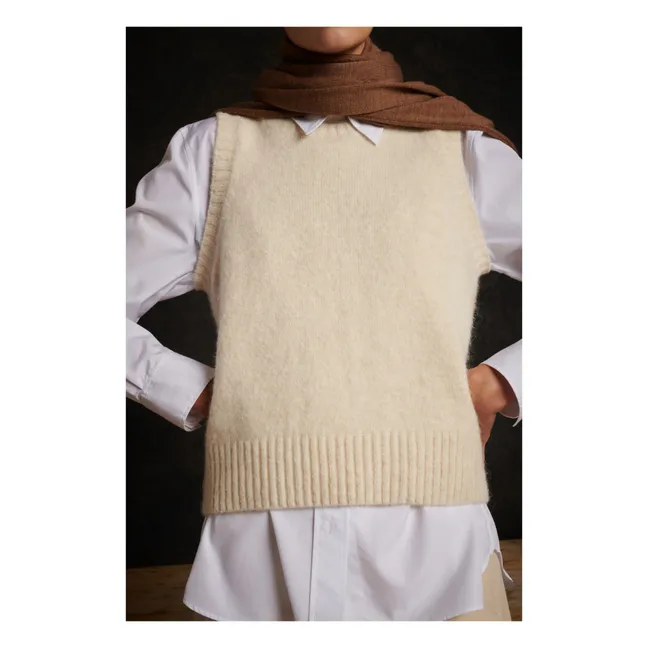 Pull Sans Manches Namaste | Ecru