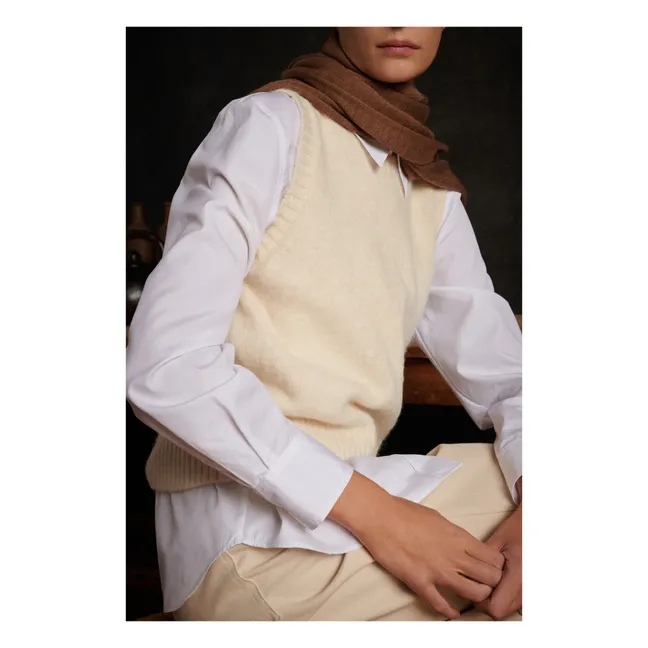 Pull Sans Manches Namaste | Ecru