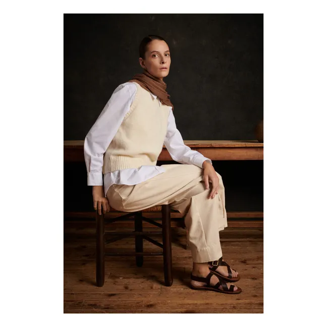 Pull Sans Manches Namaste | Ecru