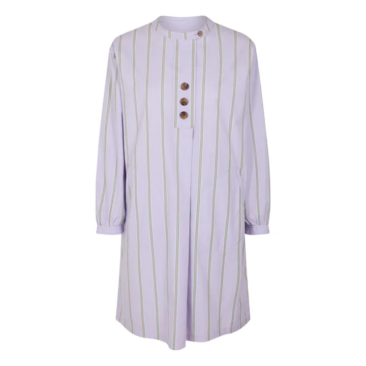Robe Onagre Rayures | 	Lilas- Image produit n°0