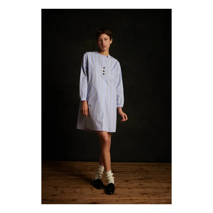 Robe Onagre Rayures | 	Lilas- Image produit n°1