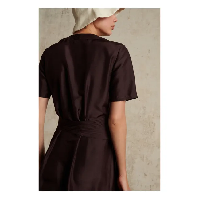 Phenomenon Silk Dress | Aubergine
