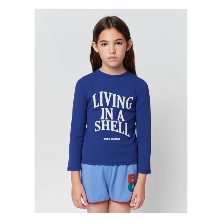 Anti-UV T-Shirt Living In A Shell | Navy- Produktbild Nr. 2