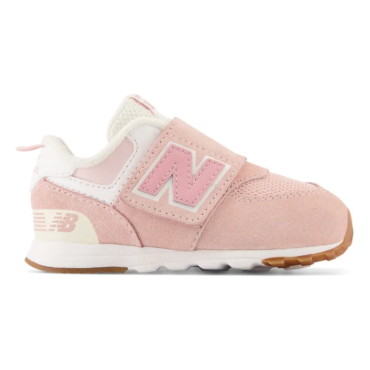 Suede 574 Velcro Baby Sneakers | Pale pink- Product image n°0