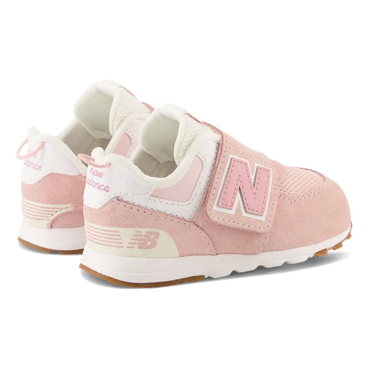 Suede 574 Velcro Baby Sneakers | Pale pink- Product image n°3