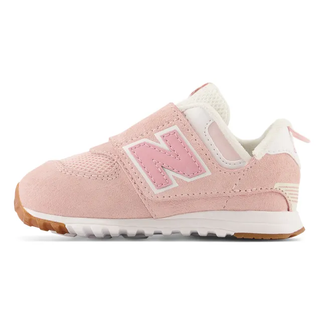 Suede 574 Velcro Baby Sneakers | Pale pink