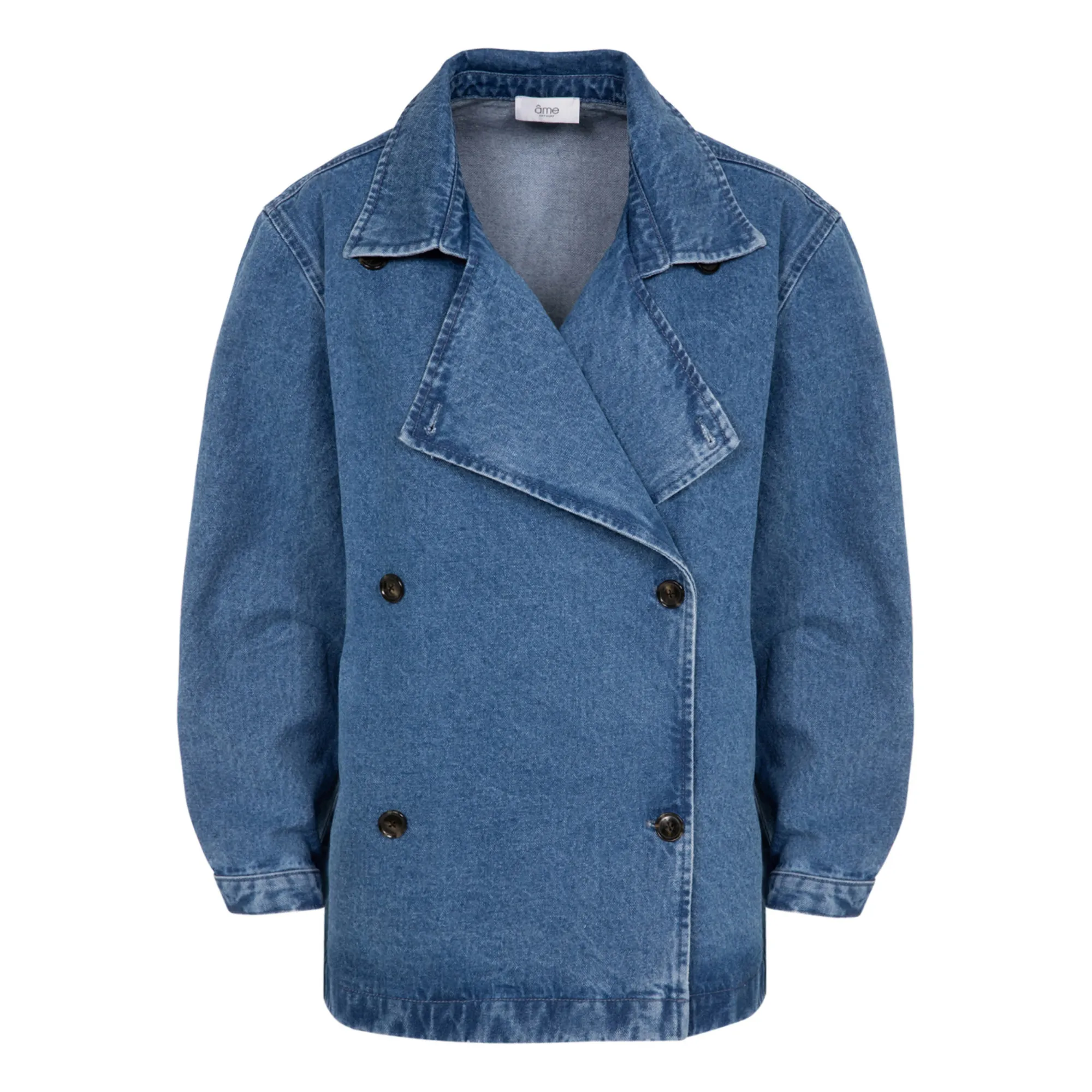 Âme Blue Denim Trench Jacket