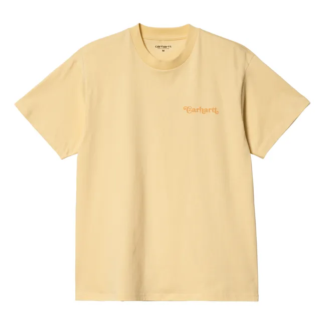 Fez Cotton T-shirt | Pale yellow