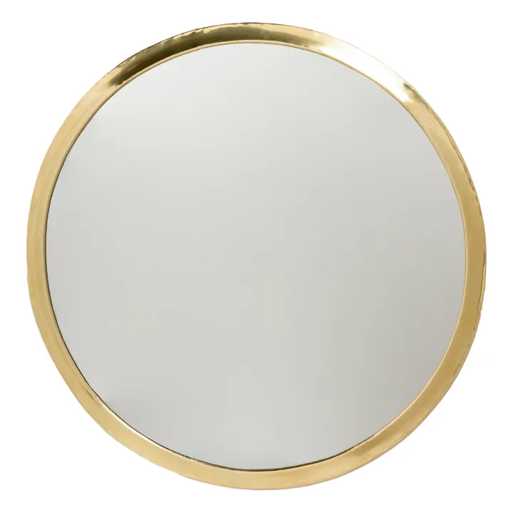 Espejo redondo en metal | Dorado- Imagen del producto n°0