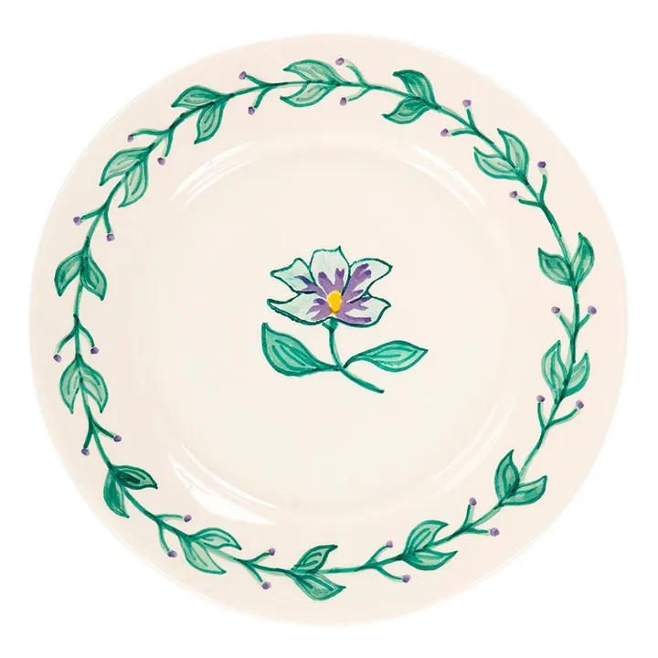 Hibiscus Plate - 22 cm | Green- Product image n°0