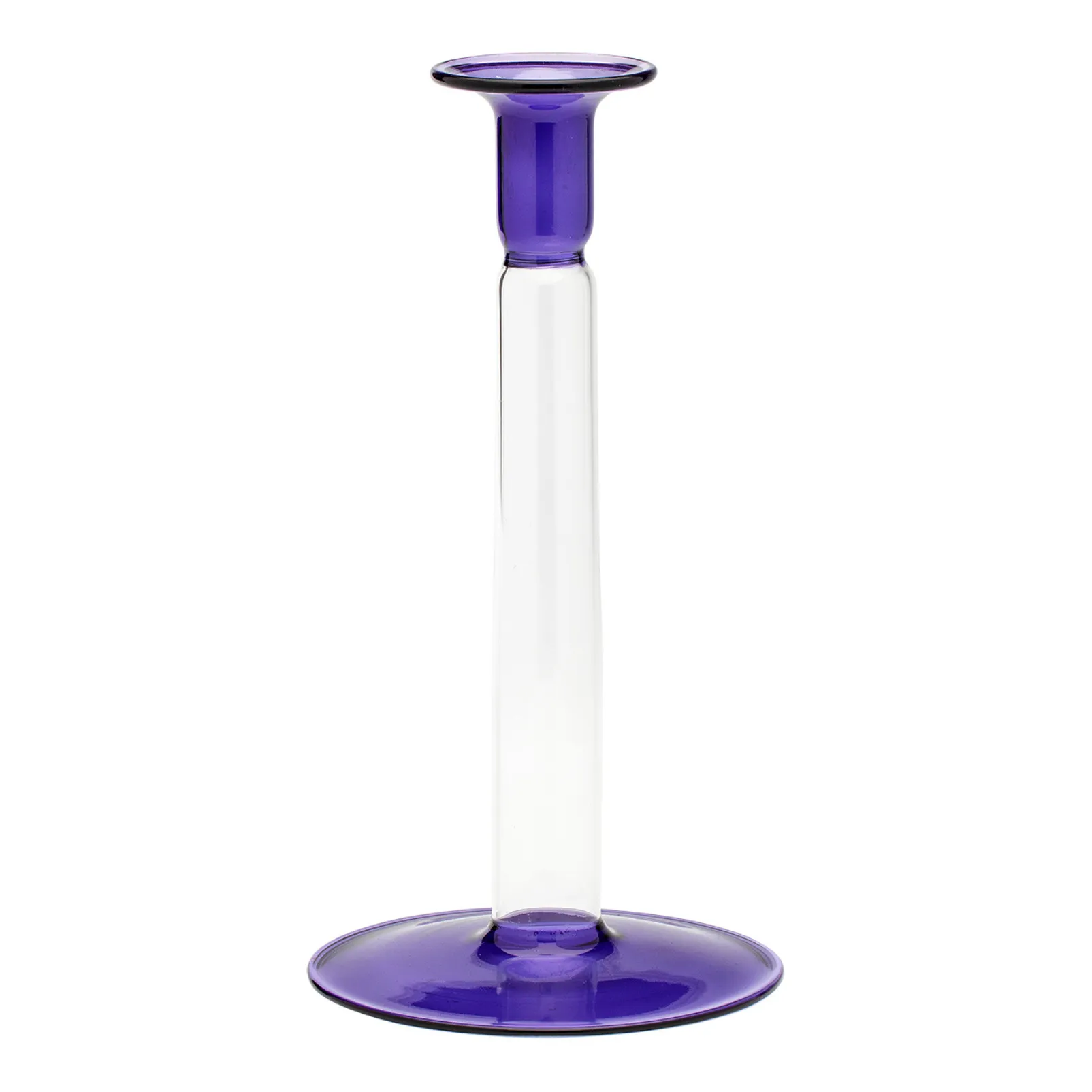 Anna + Nina Blue Arctic Glass Candle Holder