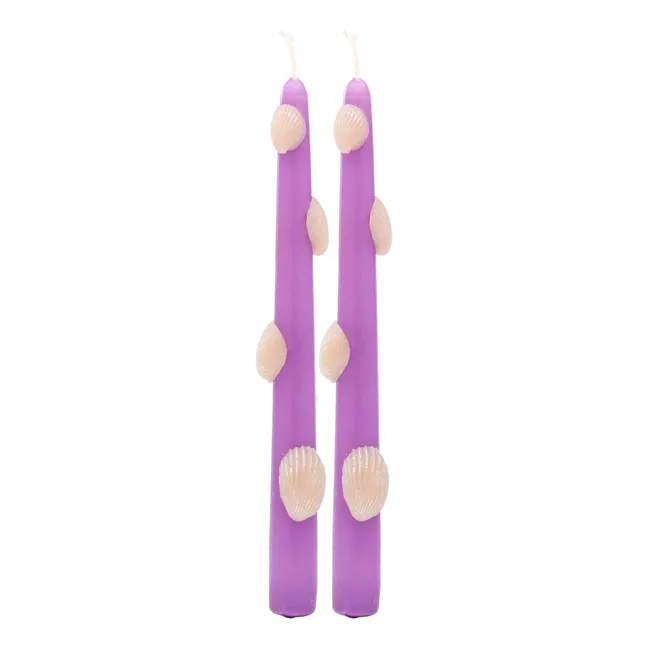Bougies Scallop 3D - Set de 2