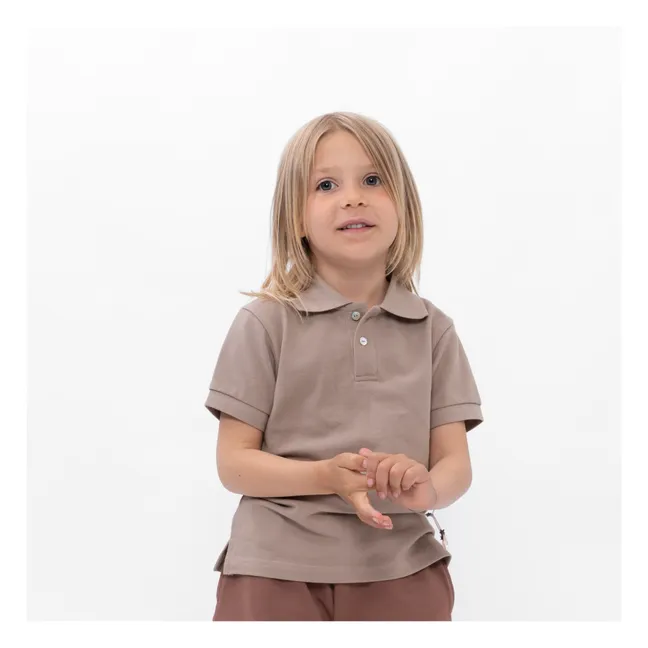 Polo de algodón orgánico con tejido piqué Eiven | Rosa