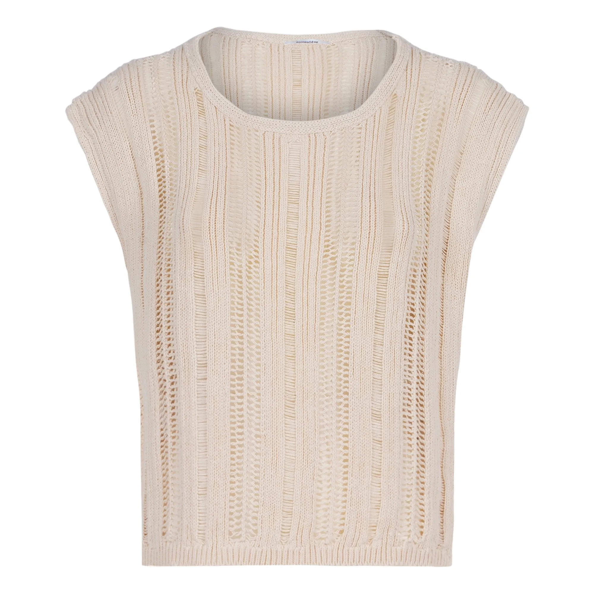 Pomandère Ecru Theier Crochet Top