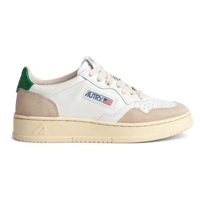 Medalist Low-Top Leather/Suede Sneakers | Green