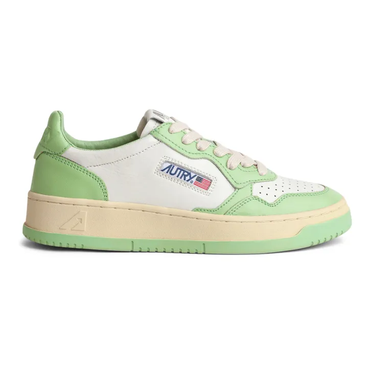 Medalist Low-Top Leather Two-Tone Sneakers | Pale green- Product image n°0