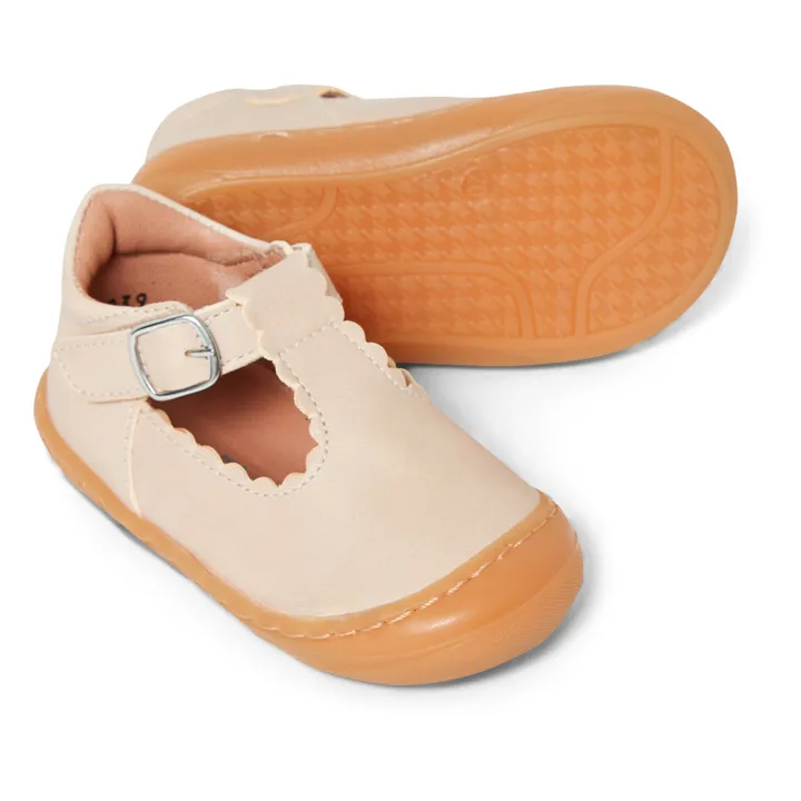 Scallop Cruiser Velcro Ballet Flats | Cream- Product image n°1