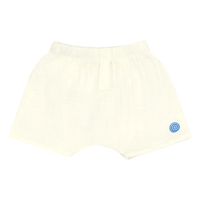 Pantalones cortos de gasa de algodón Puck | Crudo