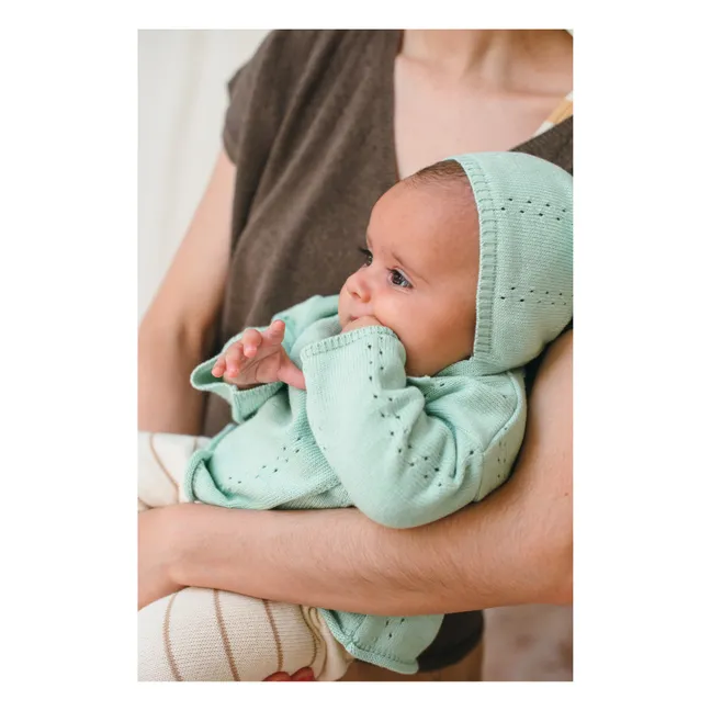 Moon Organic Cotton Wrap Over Top | Pale green