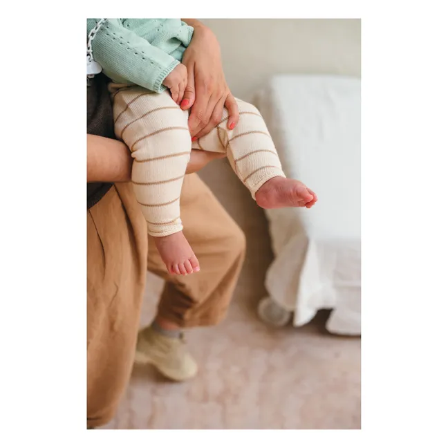 Legging Tricot Coton Bio  | Ecru