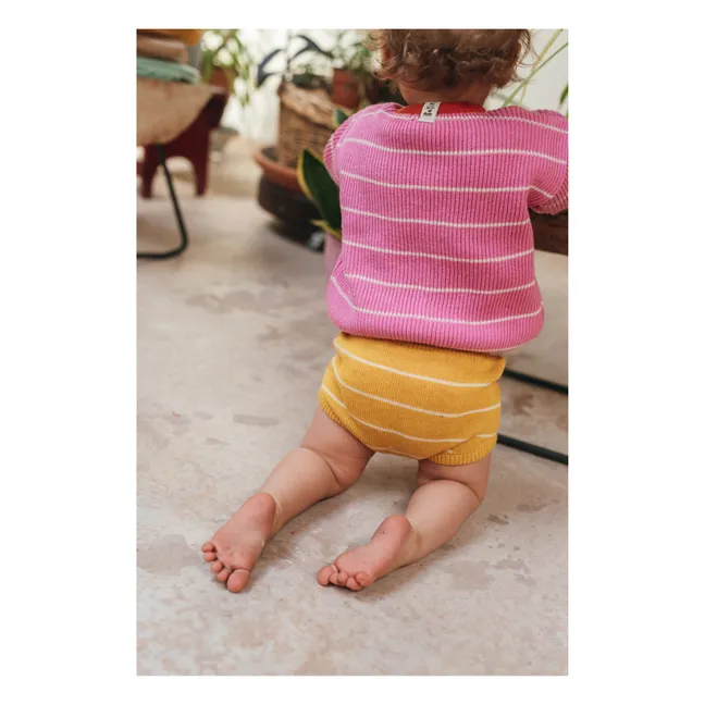 Organic Cotton Knitted Bloomers | Yellow