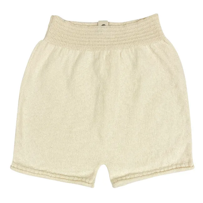 Organic Cotton Knitted Shorts | Ecru