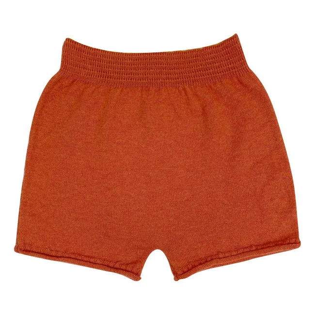 Pantaloncini in maglia di cotone biologico | Arancione