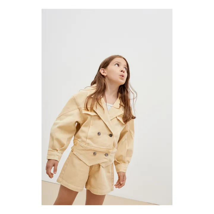 Short Denim Better Cotton Initiative Dante | Jaune pâle- Image produit n°1