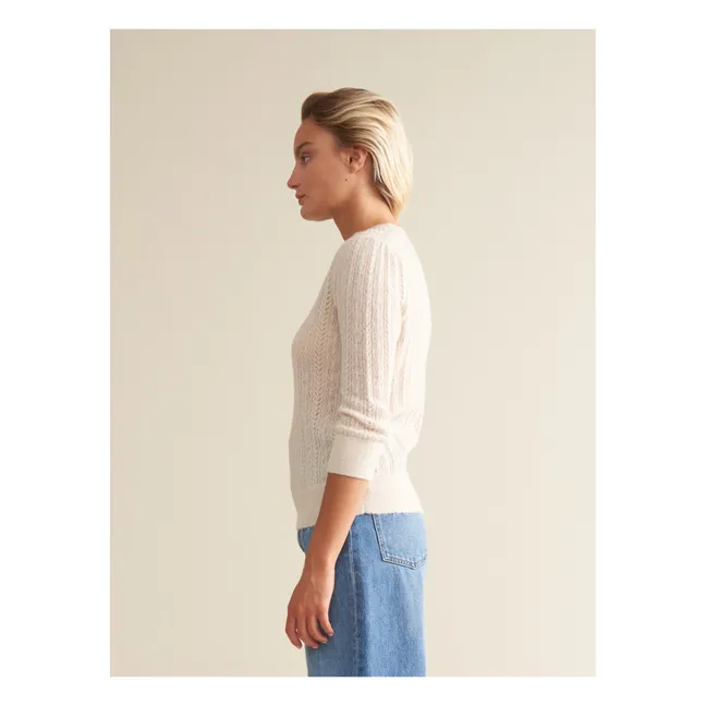 Jersey extra fino de lana merina Rybu - Colección Mujer | Crudo