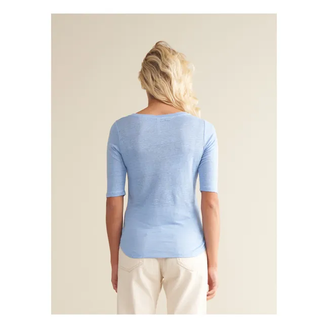T-Shirt Seas Leinen - Damenkollektion  | Blau