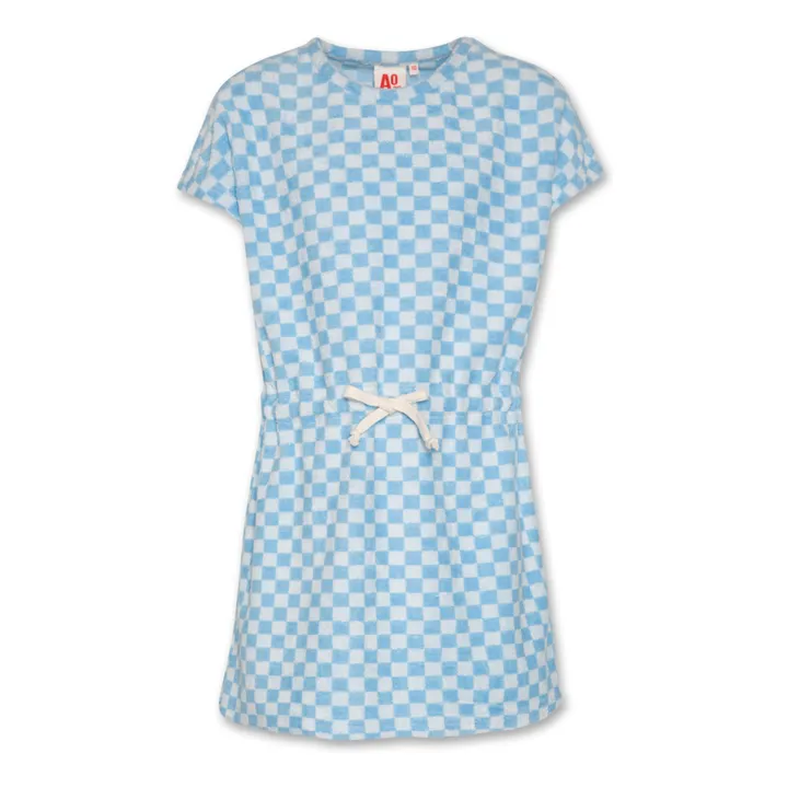 Robe Carreaux Dori | Bleu ciel- Image produit n°0