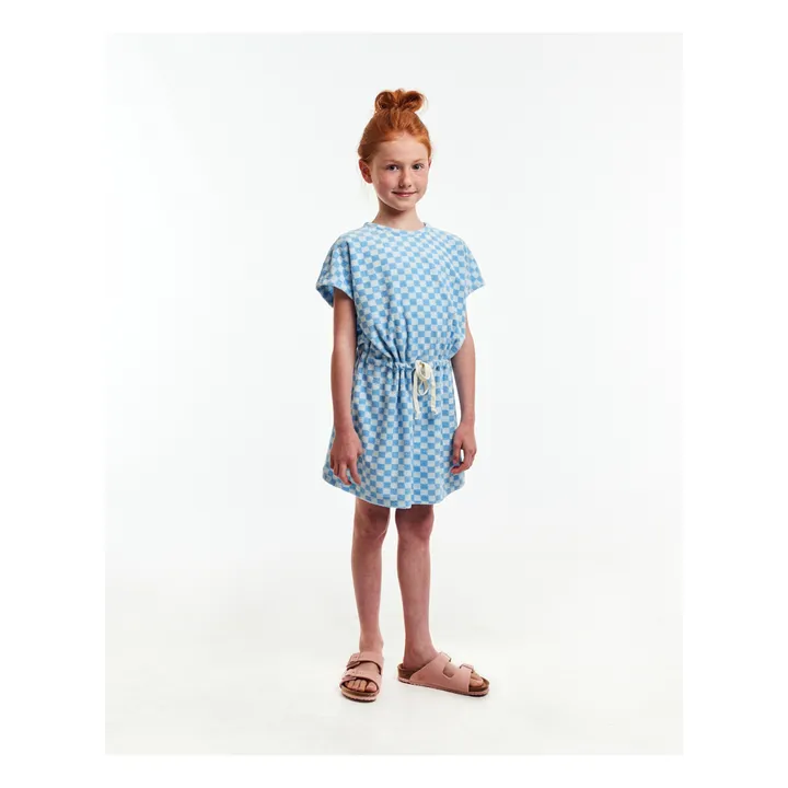 Dori Checked Dress | Light blue- Product image n°1