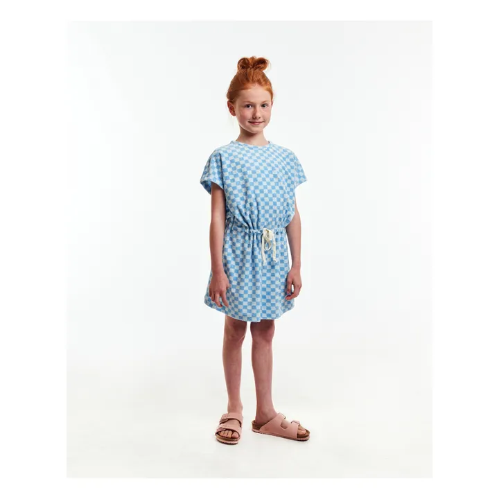Robe Carreaux Dori | Bleu ciel- Image produit n°1