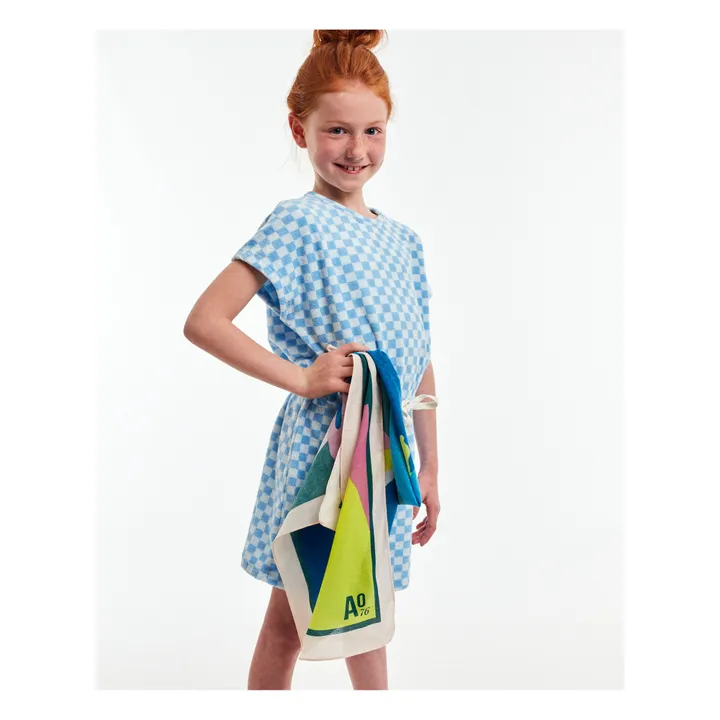 Robe Carreaux Dori | Bleu ciel- Image produit n°2
