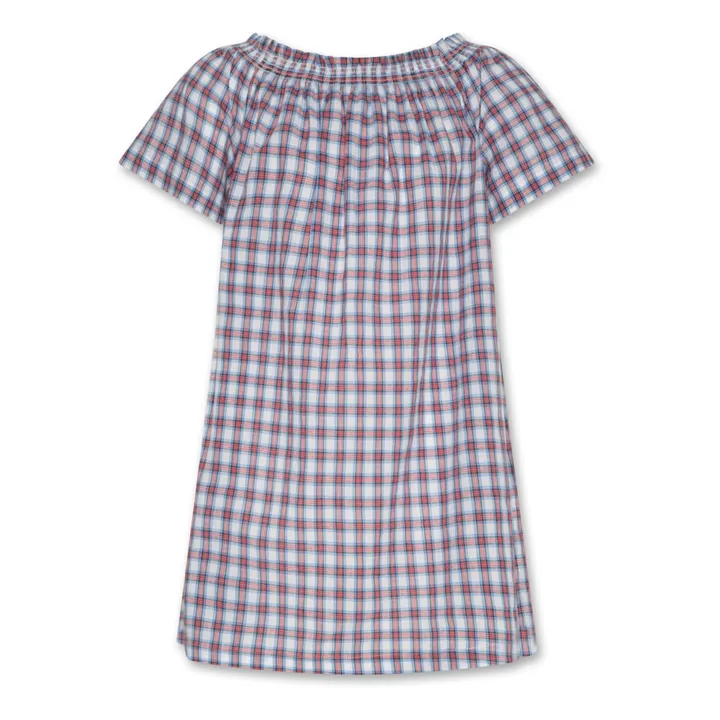Robe Carreaux Layla | Rouge- Image produit n°0