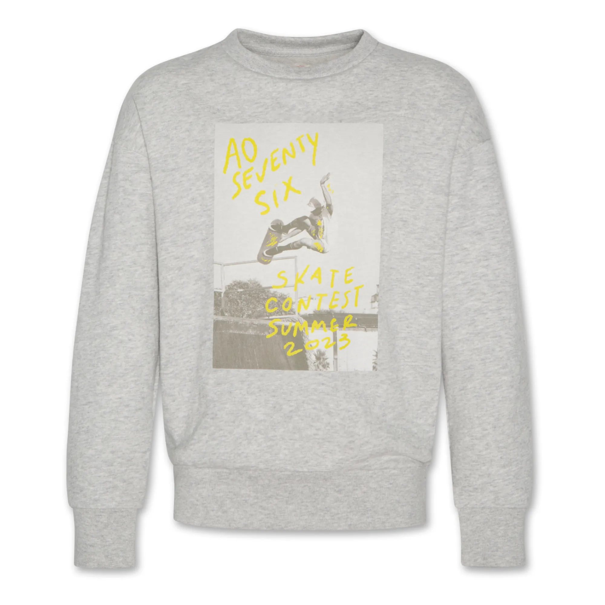 Ao76 Heather Grey Zachary Contest Recycled Cotton Sweatshirt