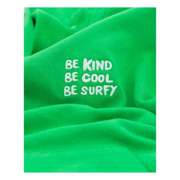 Sudadera con capucha de algodón reciclado Hudson Be Kind | Verde- Imagen del producto n°3