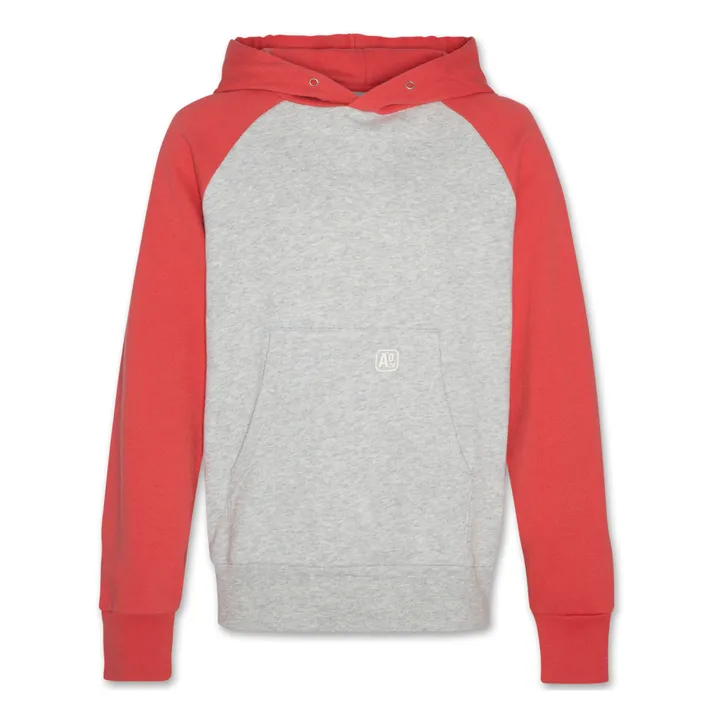 Clyde Contrast Recycled Cotton Hoodie | Heather grey- Product image n°0