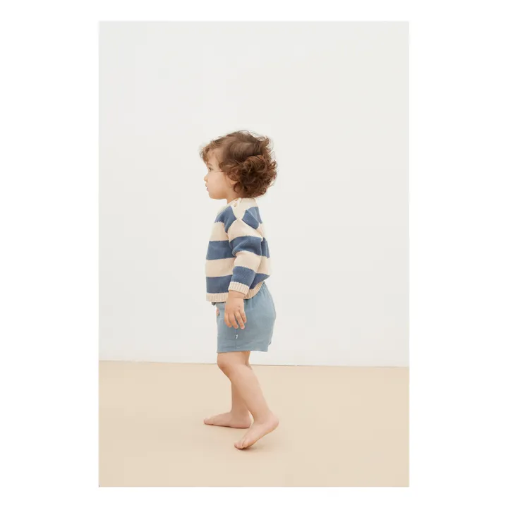 Pantalones cortos de algodón ecológico Olivia | Azul- Imagen del producto n°1