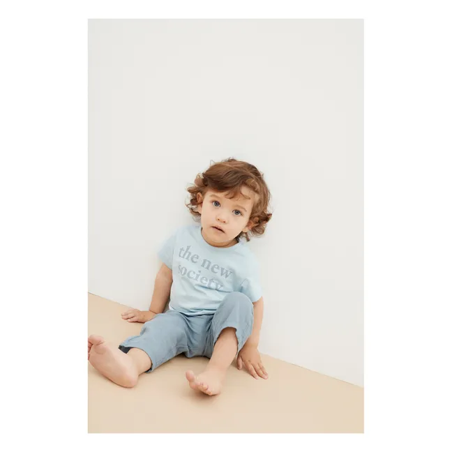 Camiseta bebé Better Cotton Initiative Logo | Azul Cielo