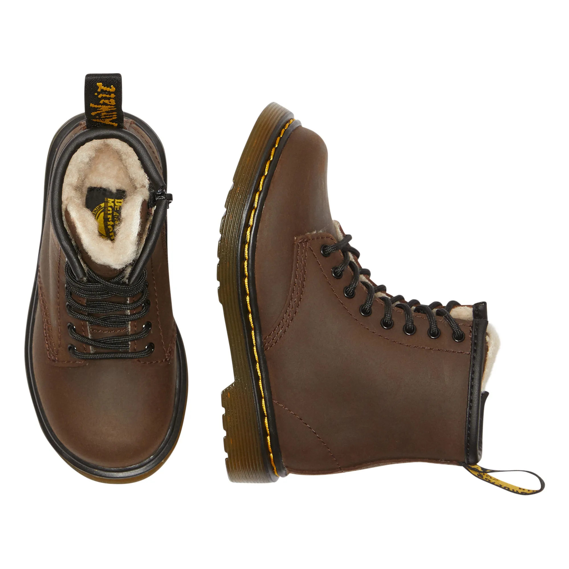 Dr Martens Botas con forro y cordones 1460 Serena Marrón